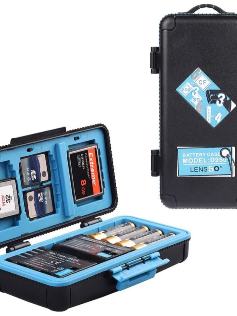 Camera Battery Memory Card Case, Memory Card Hard Protector Case Water-Resistant